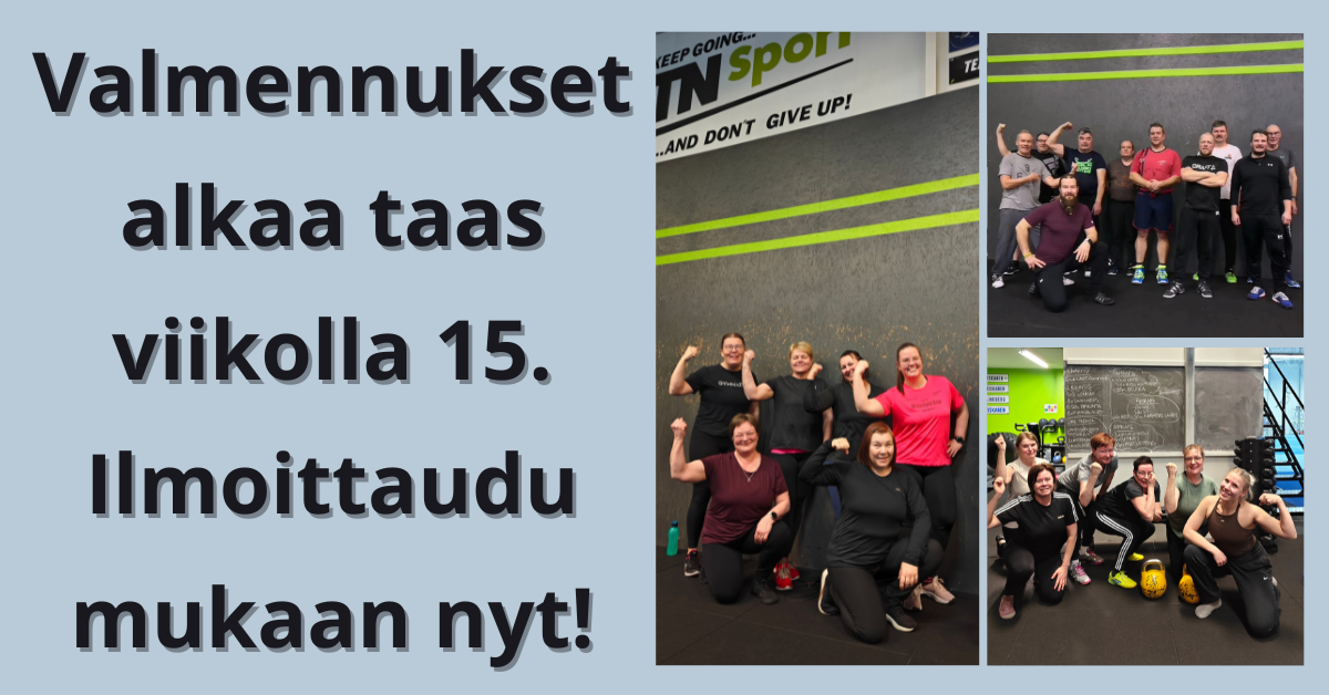 Huhtikuulla alkavat naisten ja miesten ryhmätunnit